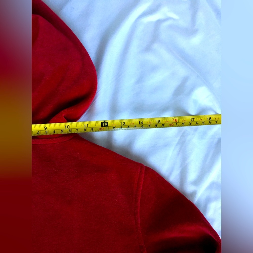 Y2k EUC Express red velour track suit set, size S, worn 3x. - Picture 9 of 16